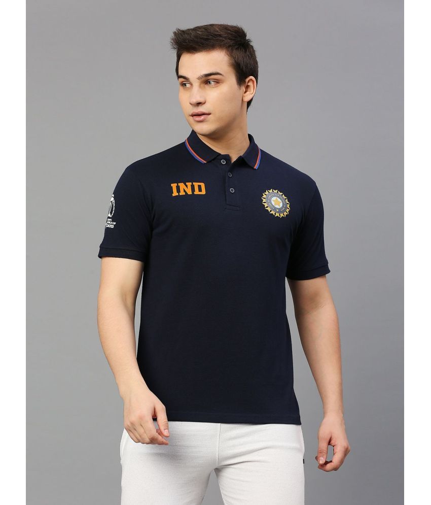     			FanCode - Navy Blue Cotton Regular Fit Men's Sports Polo T-Shirt ( Pack of 1 )