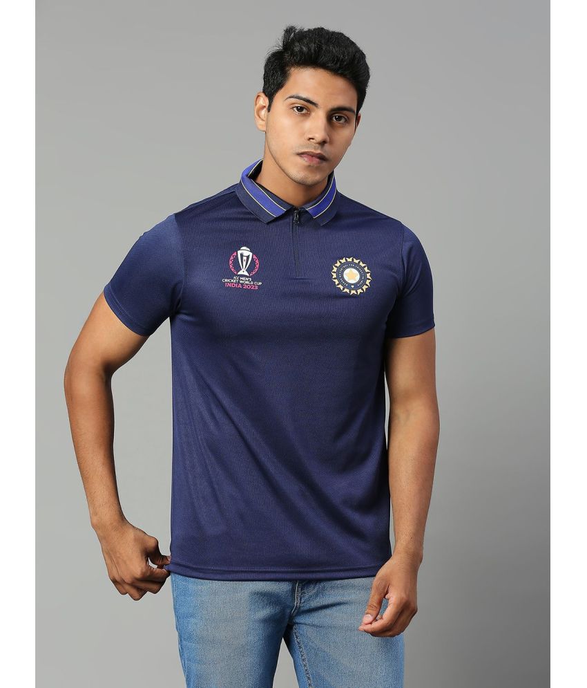     			FanCode - Navy Blue Polyester Regular Fit Men's Sports Polo T-Shirt ( Pack of 1 )
