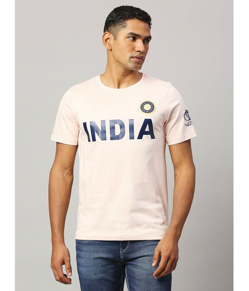     			FanCode - Pink Cotton Regular Fit Men's Sports T-Shirt ( Pack of 1 )
