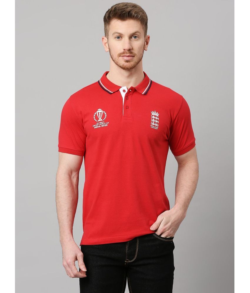     			FanCode - Red Cotton Regular Fit Men's Sports Polo T-Shirt ( Pack of 1 )