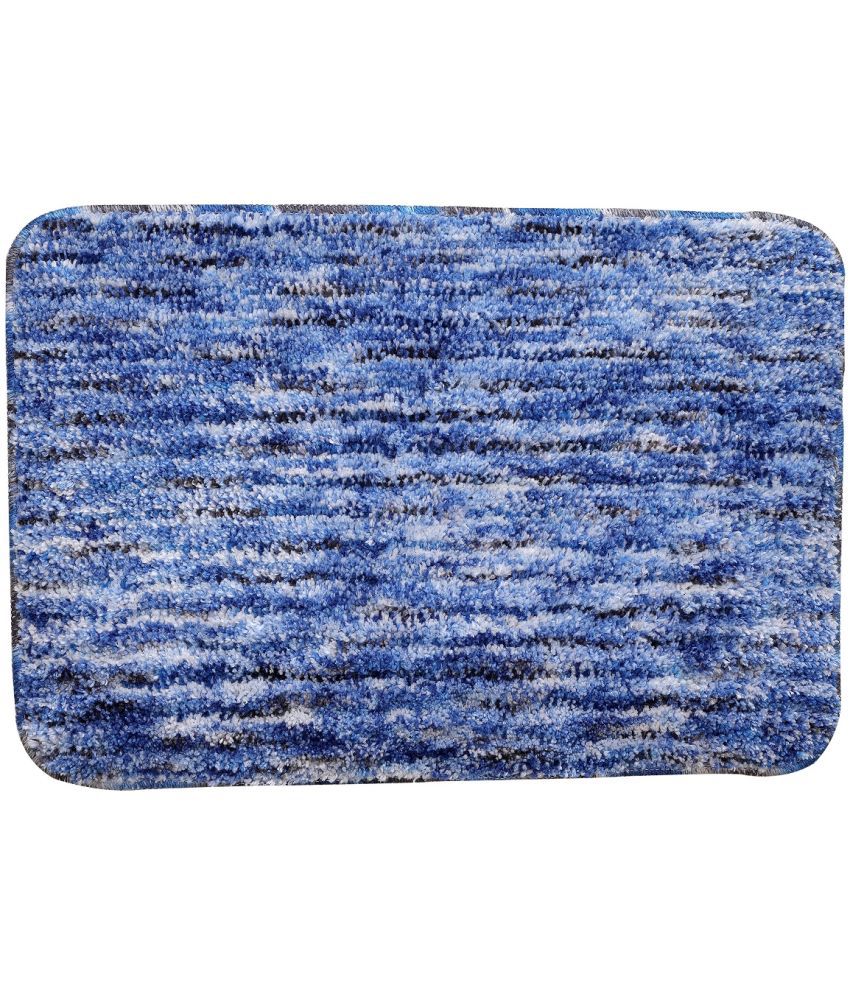     			LADLI JEE Anti-skid Microfibre Bath Mat Other Sizes cm ( Pack of 1 ) - Blue