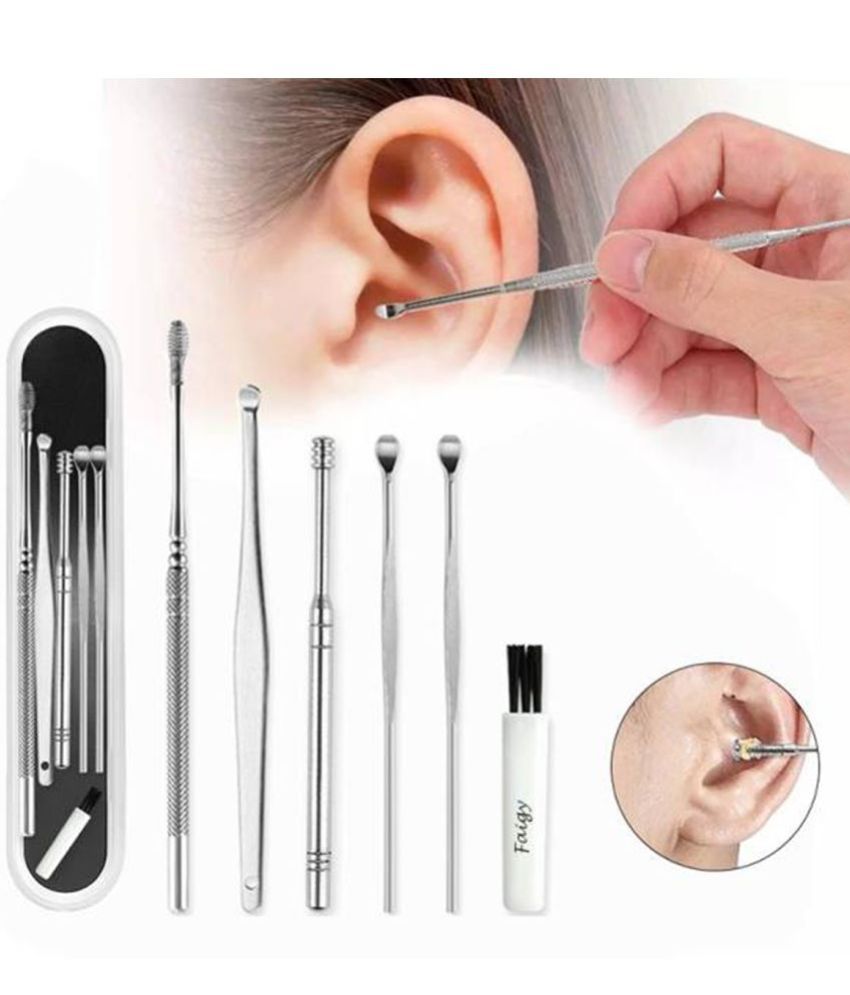     			Stainless Steel Effective Ear Wax Cleaner Kit with a Storage Box (Pack of 6)