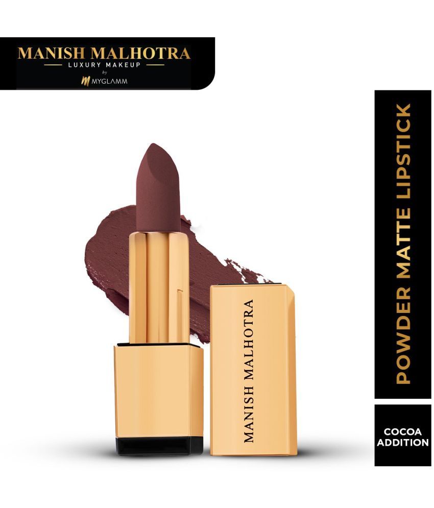     			MyGlamm Manish Malhotra Beauty Powder Matte Lipstick-Cocoa Addition-4gm