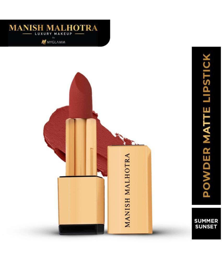     			MyGlamm Manish Malhotra Beauty Powder Matte Lipstick-Summer Sunset-4gm