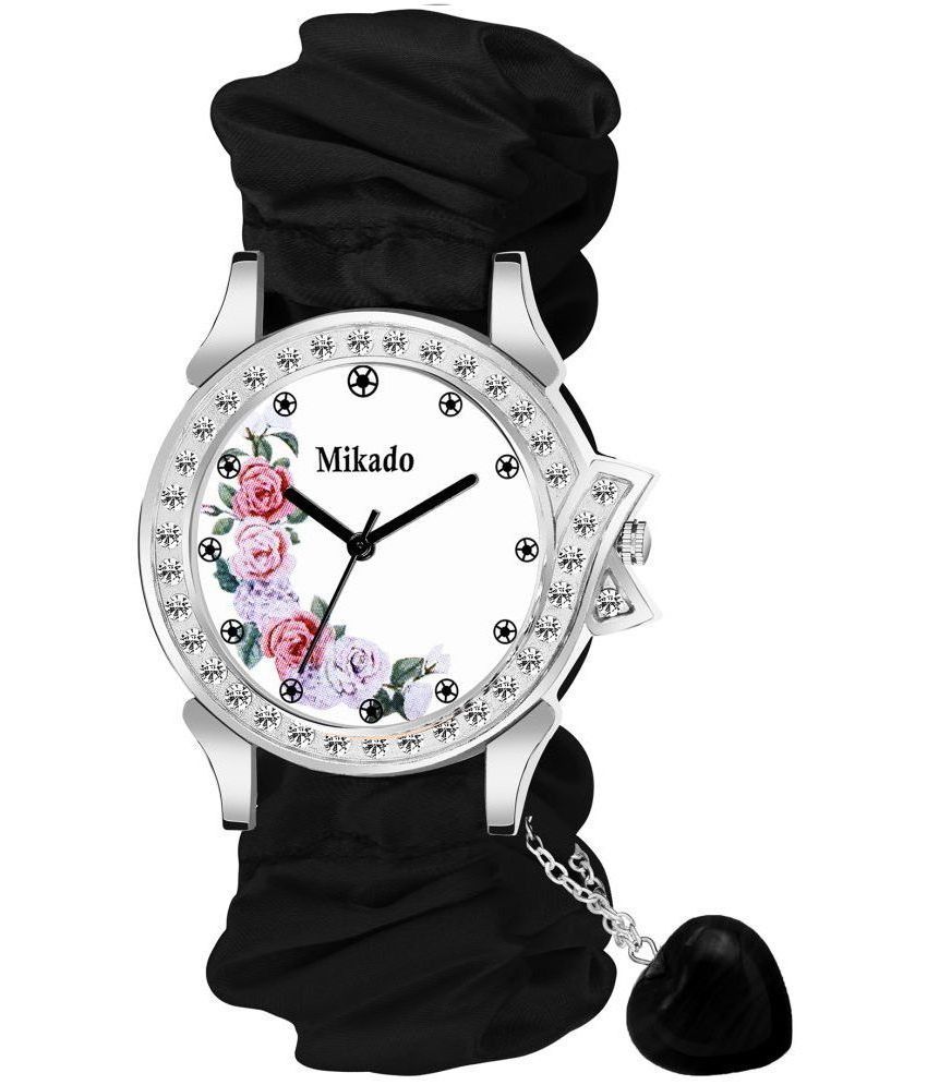     			Mikado - Black Fabric Analog Womens Watch