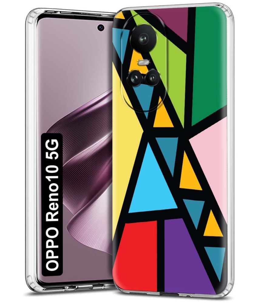     			NBOX - Multicolor Printed Back Cover Silicon Compatible For Oppo Reno 10 5G ( Pack of 1 )