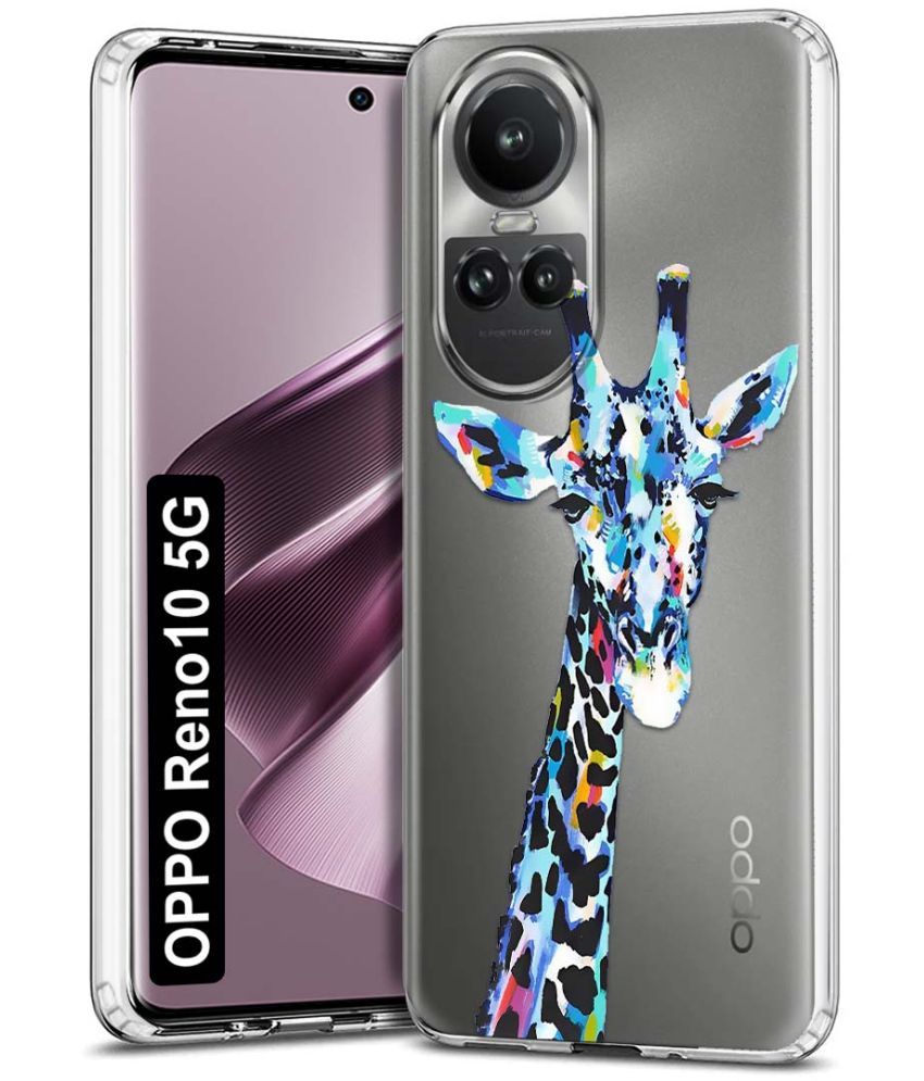     			NBOX - Multicolor Printed Back Cover Silicon Compatible For Oppo Reno 10 5G ( Pack of 1 )