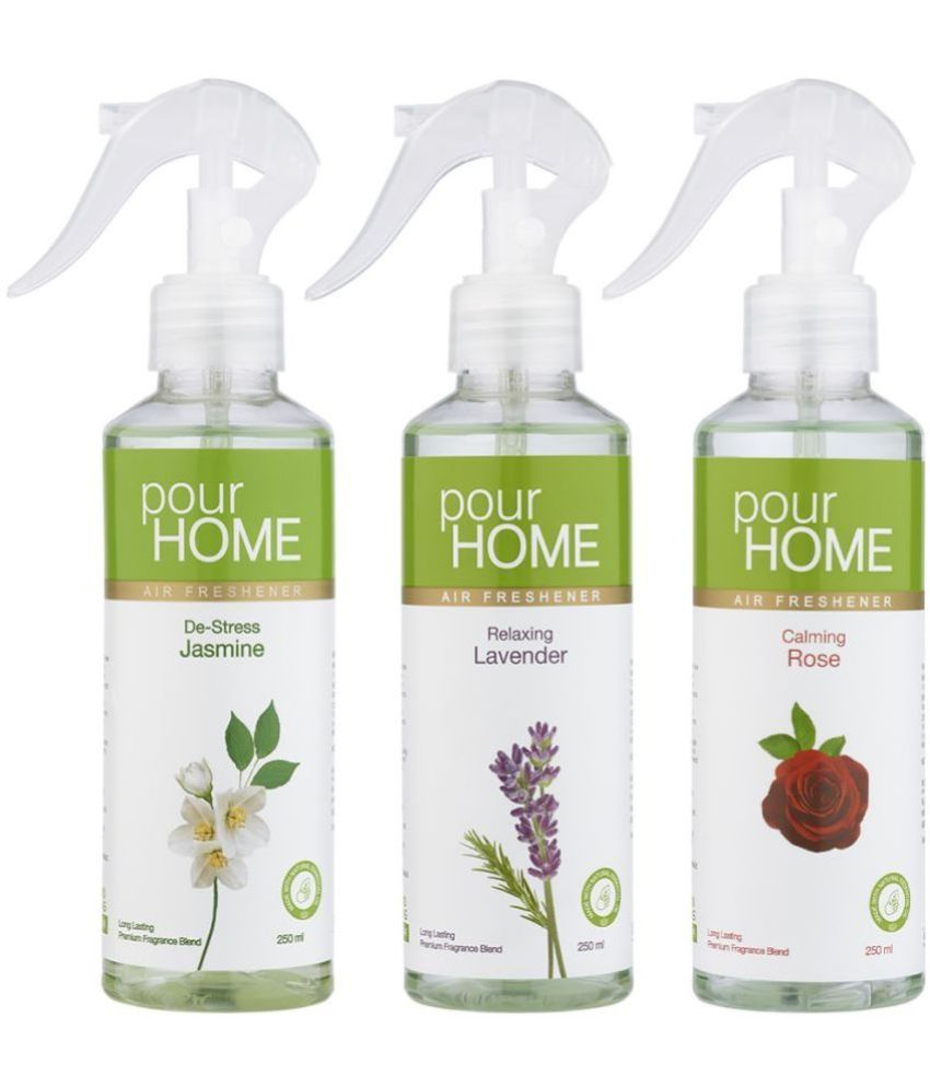     			POUR HOME Relaxing Lavender, Jasmine & Calming Rose Room Freshener Spray, 250 ml Each (Pack of 3)