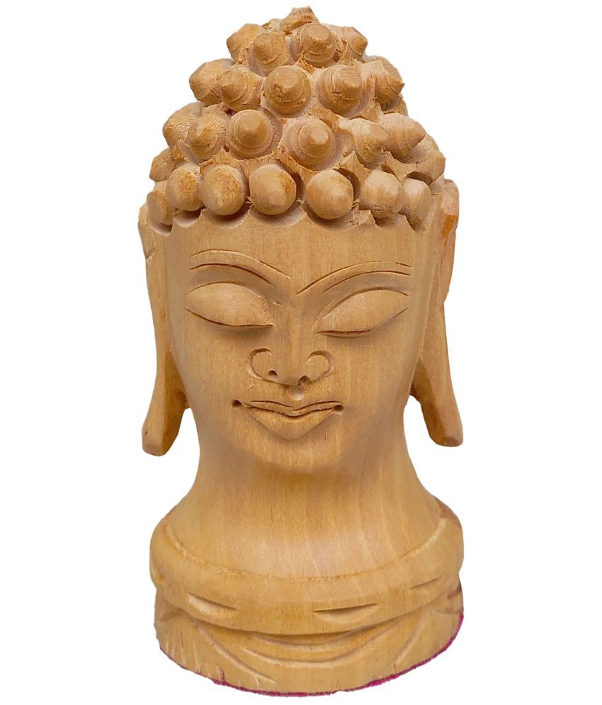     			ZIPPIWUD Wooden Craft Wood Buddha Idol 6 x 4 cms Pack of 1