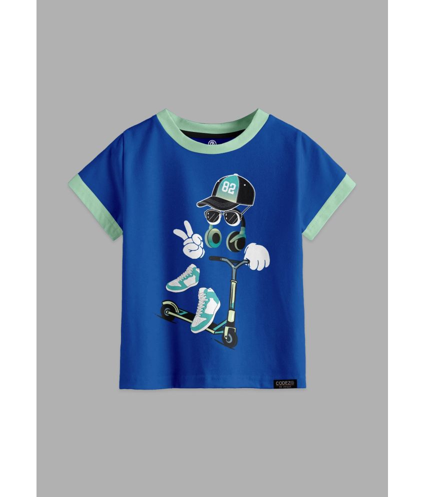     			CODEZ - Blue Cotton Blend Boy's T-Shirt ( Pack of 1 )