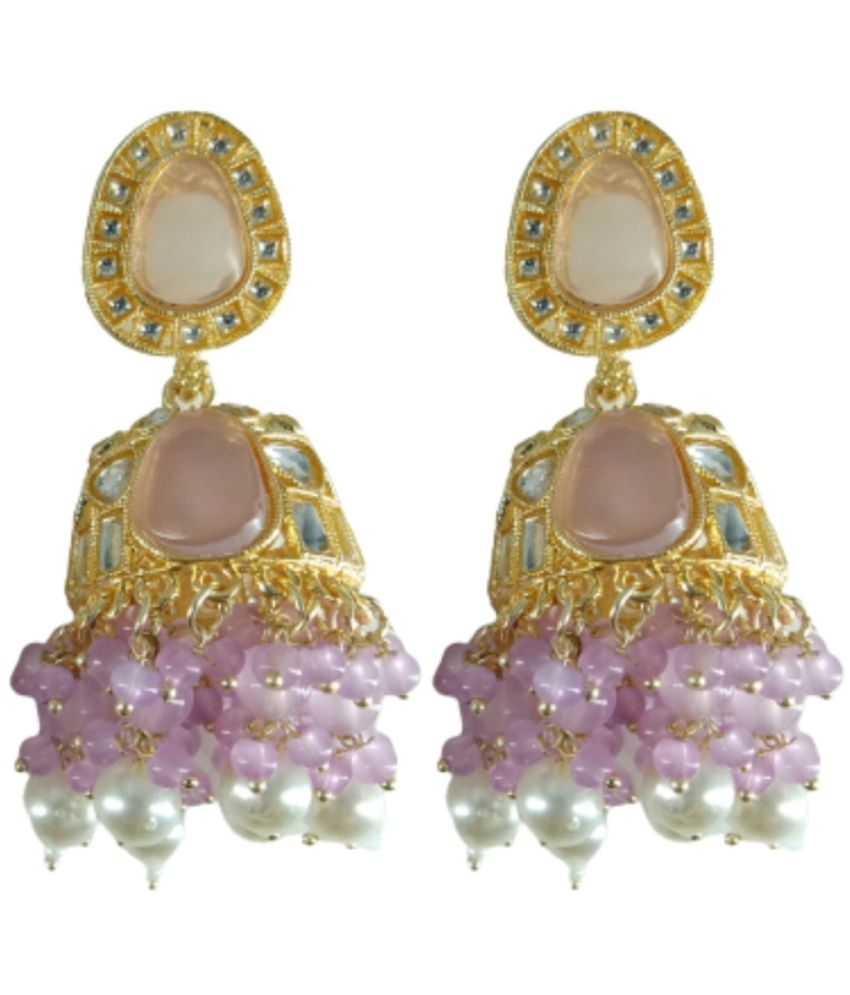     			Jiyanshi fashion Light Purple Jhumki Earrings ( Pack of 1 )