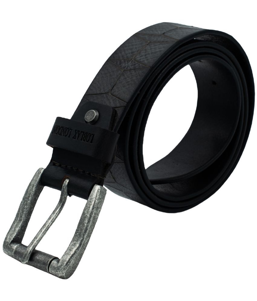     			LOBLAX LONDON - Black Leather Men's Formal Belt ( Pack of 1 )