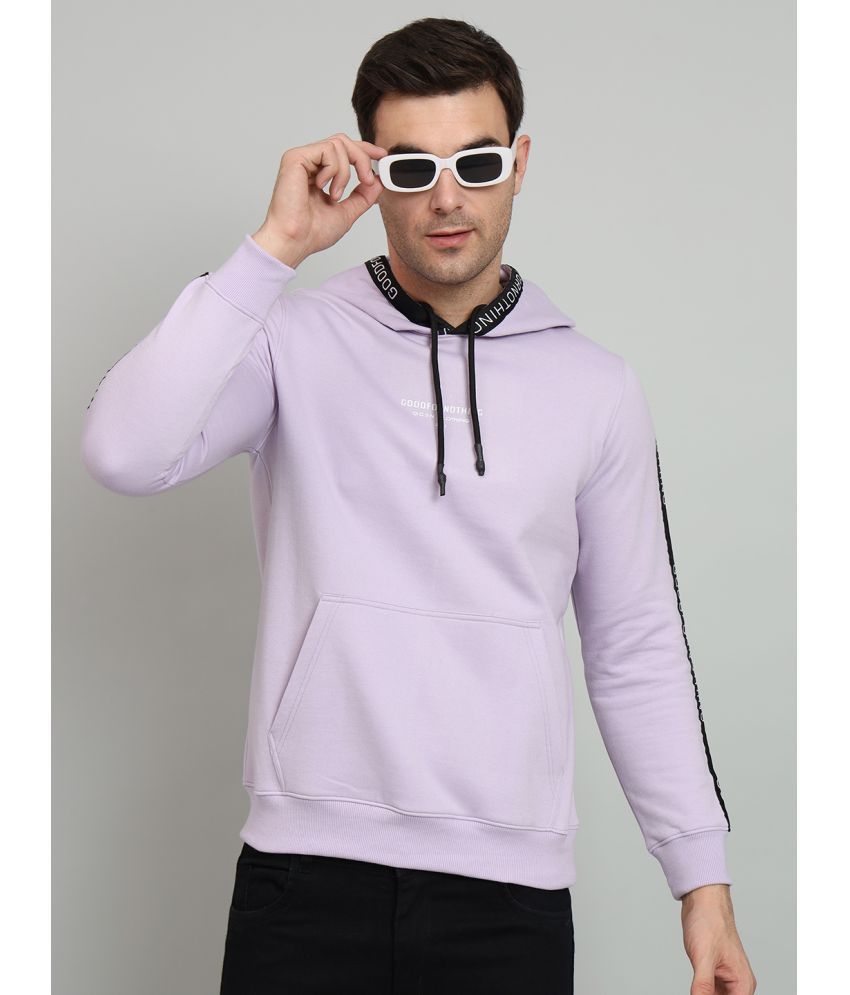     			OGEN Cotton Blend Hooded Men's Sweatshirt - Lavender ( Pack of 1 )