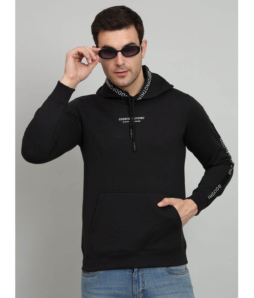     			OGEN Cotton Blend Hooded Men's Sweatshirt - Black ( Pack of 1 )