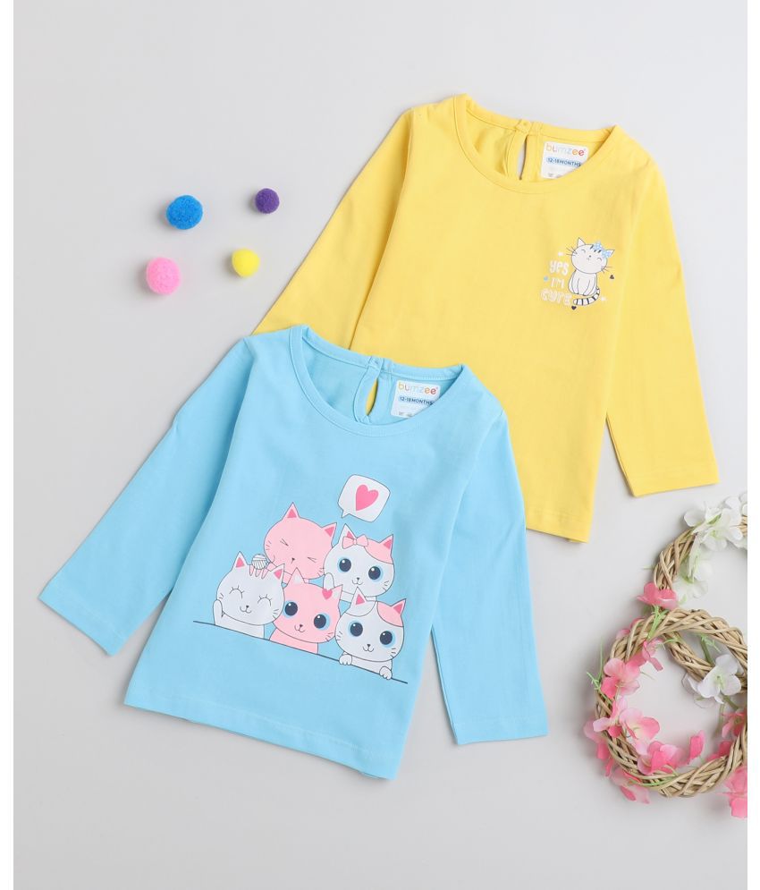     			BUMZEE - Yellow Baby Girl T-Shirt ( Pack of 2 )