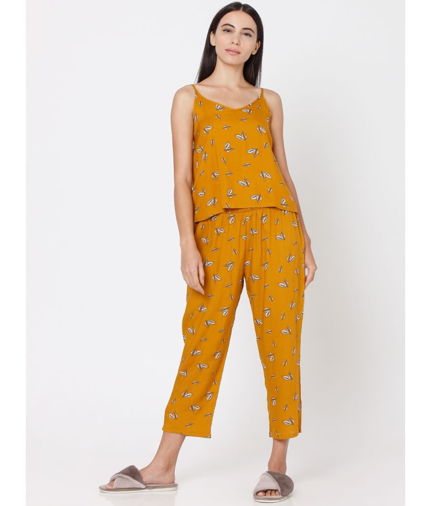     			Smarty Pants - Yellow Cotton Women's Nightwear Nightsuit Sets ( Pack of 1 )