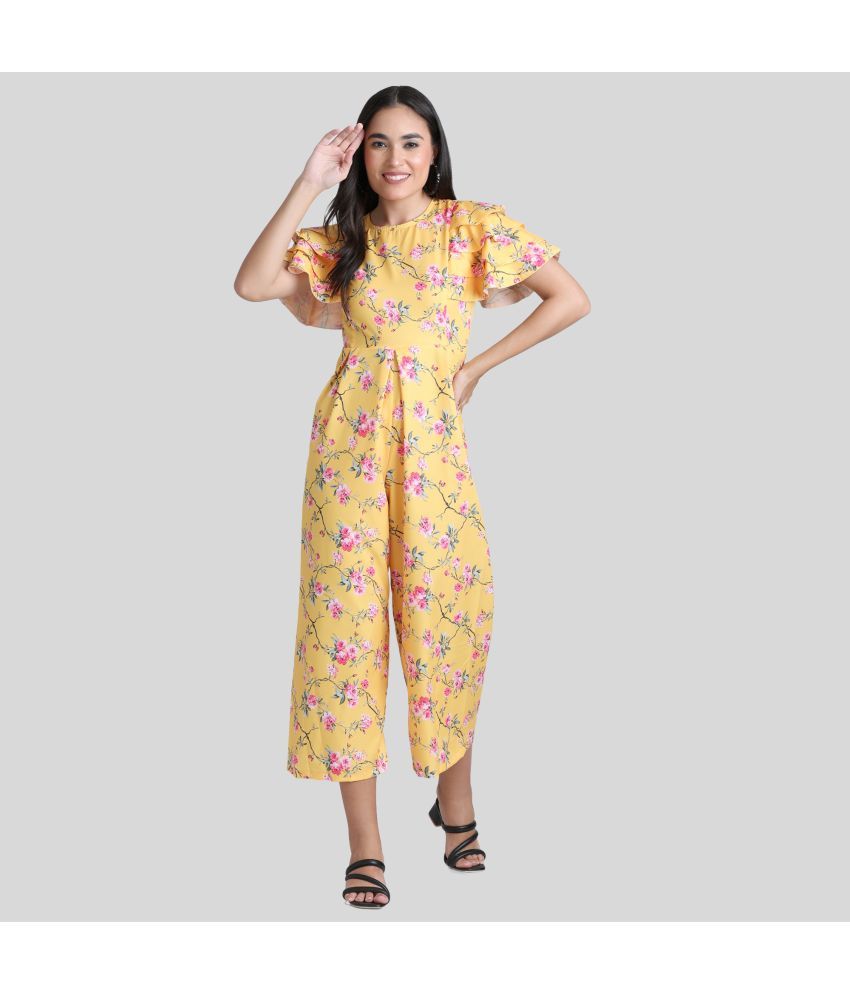     			Arshia Fashions - Yellow Crepe Regular Fit Women's Jumpsuit ( Pack of 1 )