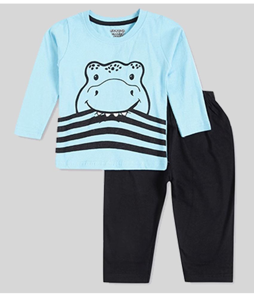     			Eteenz - Blue Cotton Blend Baby Boy T-Shirt & Pyjama Set ( Pack of 1 )