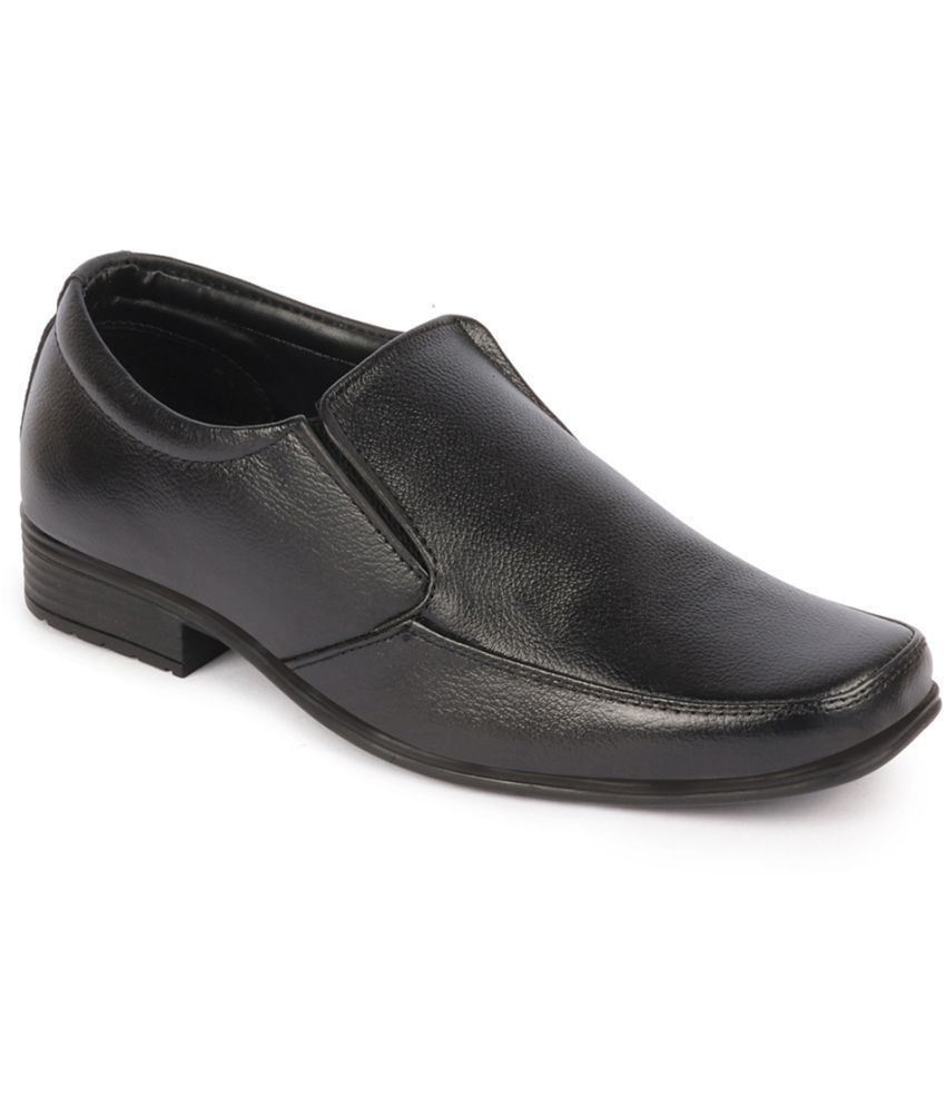     			Fausto - Black Men's Slip On Formal Shoes