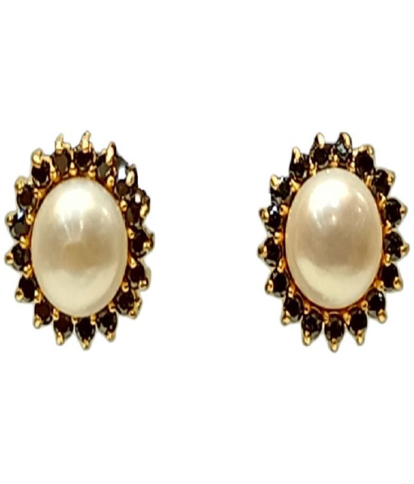     			Mannatraj Pearls & Jewellers - Black Stud Earrings ( Pack of 1 )