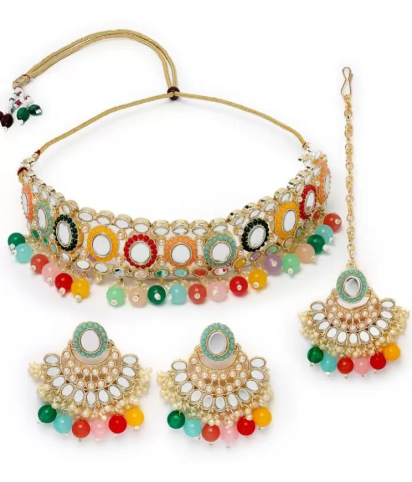     			PUJVI - Multi Color Alloy Necklace Set ( Pack of 1 )