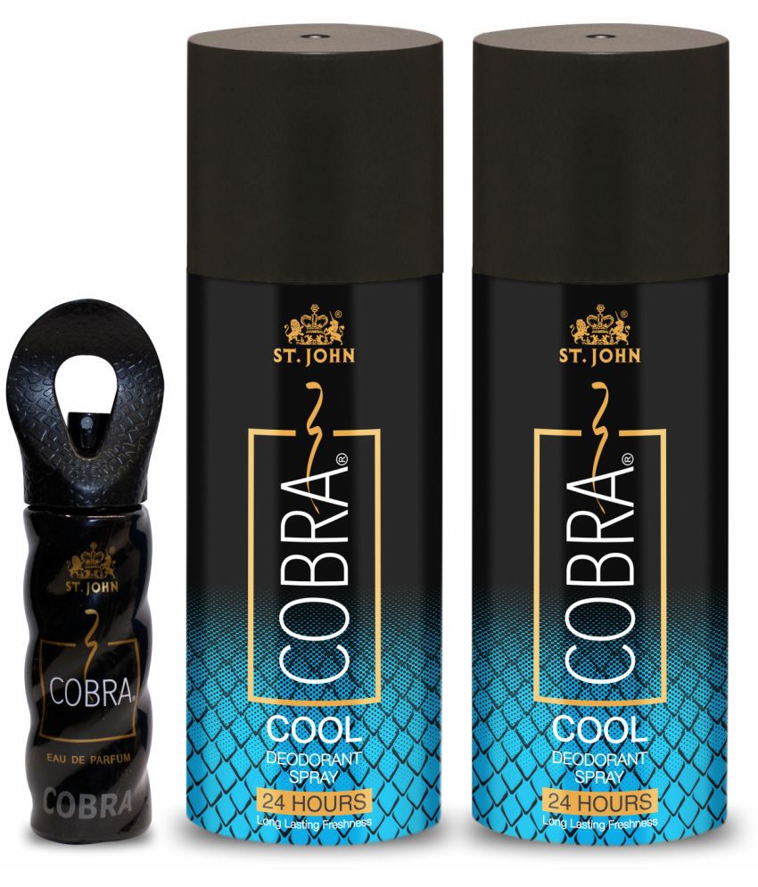     			St. John - Cobra Cool 150ml*2 & Cobra 15ml Deodorant Spray & Perfume for Men,Women 150 ml ( Pack of 3 )