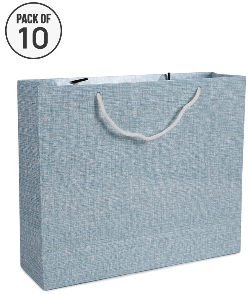     			Style Smith - Blue Paper Shopping Bag Pack of 10