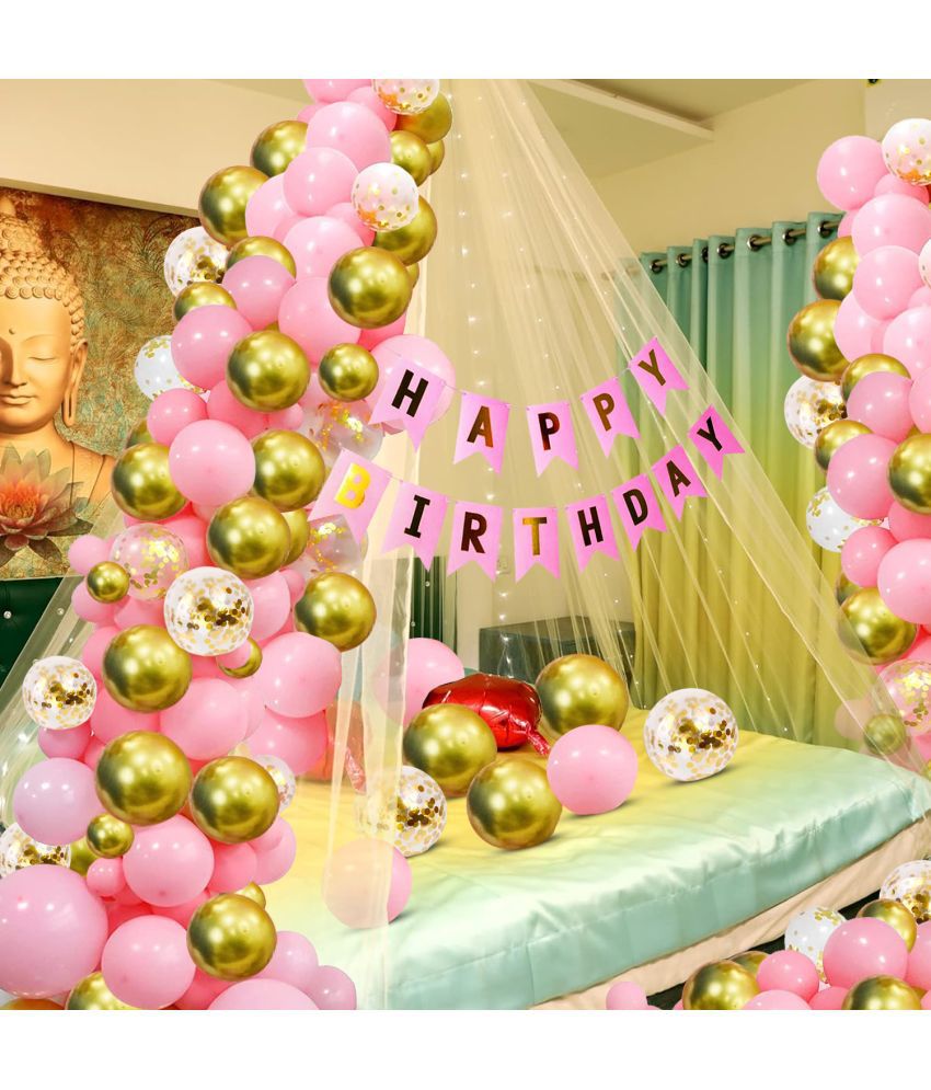     			Zyozi Cabana Tent Birthday Decorations Set | Birthday Decorations Set| Balloons For Decoration Net | Cabana Tent For Birthday Girl, Boy, Women (Pack Of 37)