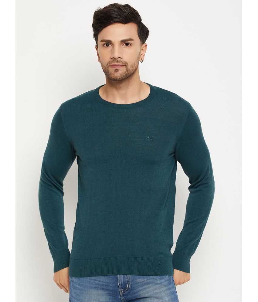     			98 Degree North Woollen Blend Round Neck Men's Full Sleeves Pullover Sweater - Green ( Pack of 1 )