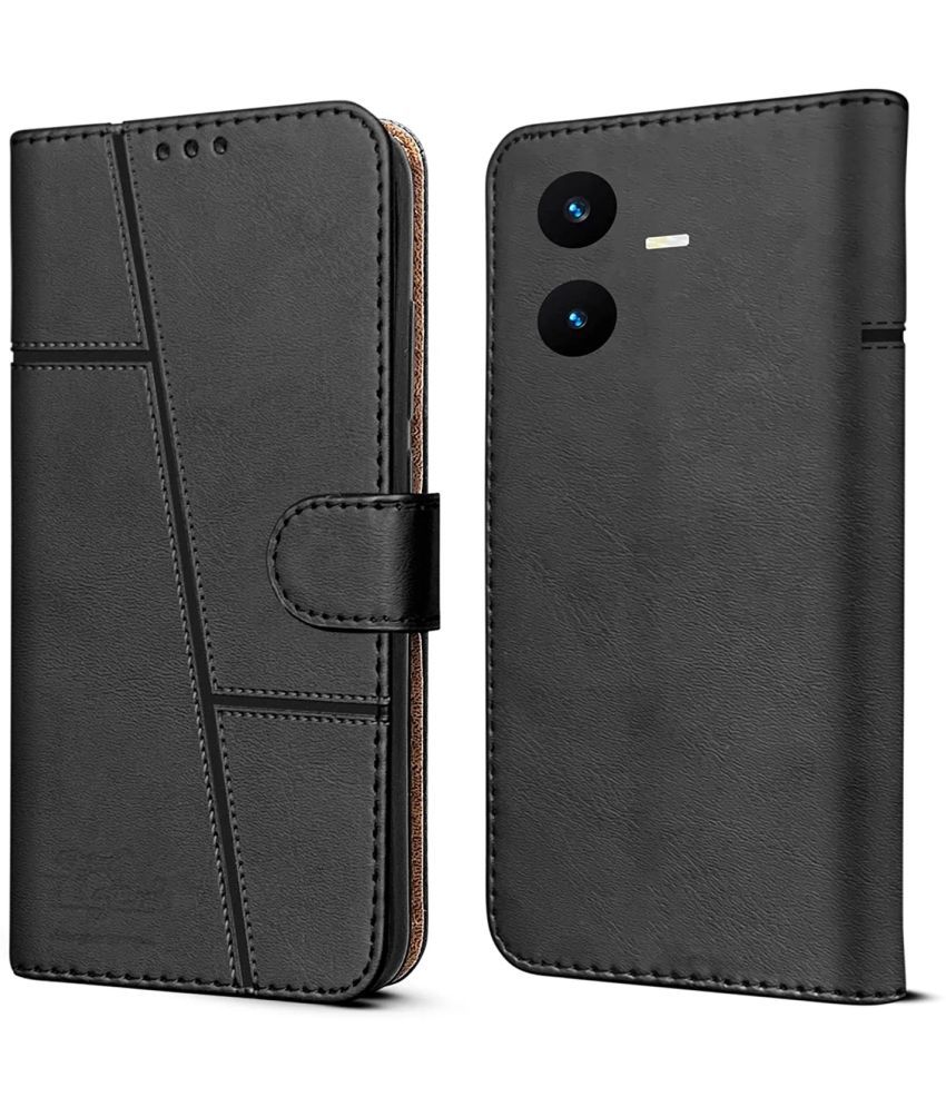     			NBOX - Black Flip Cover Artificial Leather Compatible For Samsung Galaxy F04 ( Pack of 1 )