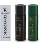 Ramsons - CASTILLO BLACK & CASTILLO GREEN SAPPHIRE Deodorant Spray for Unisex 400 ml ( Pack of 2 )