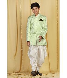 AJ Dezines - Green Polyester Blend Boys Sherwani ( Pack of 1 )
