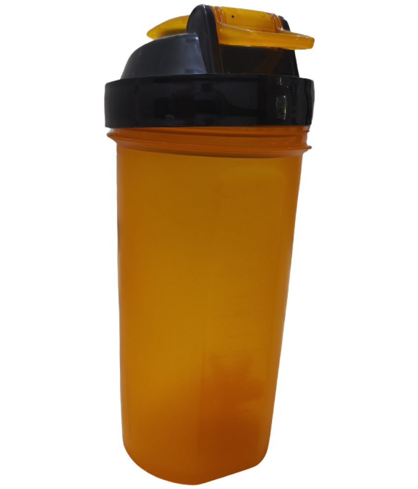     			2433Y-YESKART ORANGE  Shaker Bottle 500ml For BCAA & Pre-Post Workout Supplement Protein Shake Gym Sipper Bottle| Gym Bottle for Protein Shake/Sipper Bottle For Men & Women, BPA Free with Storage Compartment, (Multicolor)