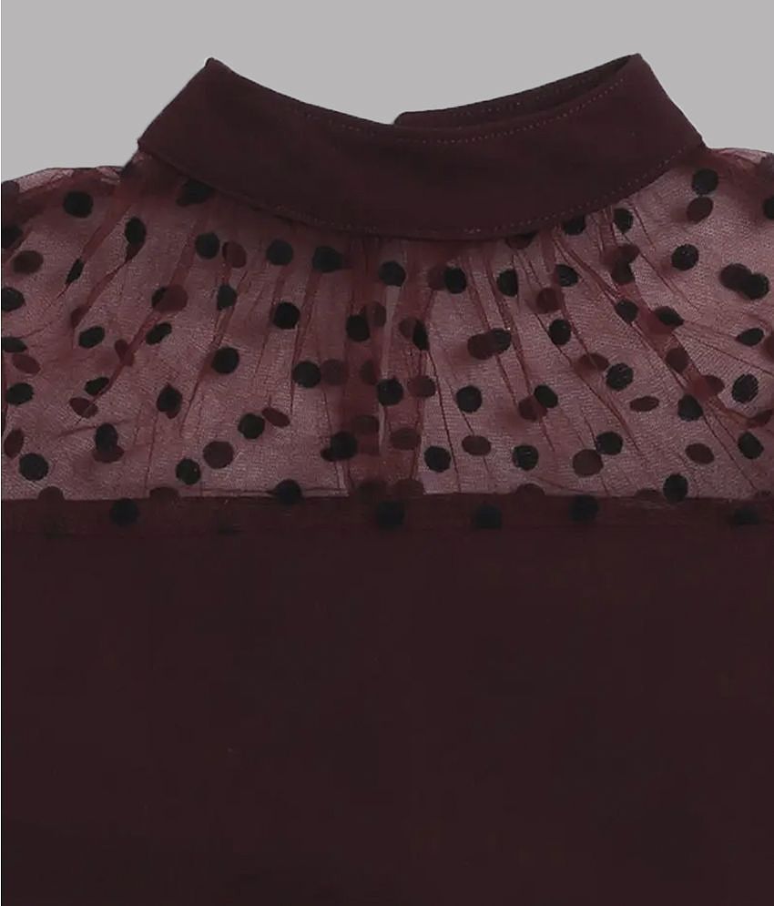 Elegant Men Addyvero - Maroon Cotton Blend Girls A-line Dress ( Pack of 1 ) - None 2025 at ShopC