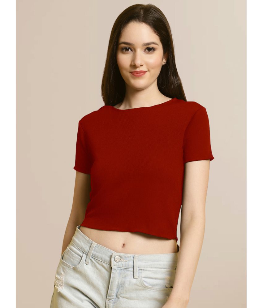     			Fabflee - Red Polyester Women's Crop Top ( Pack of 1 )