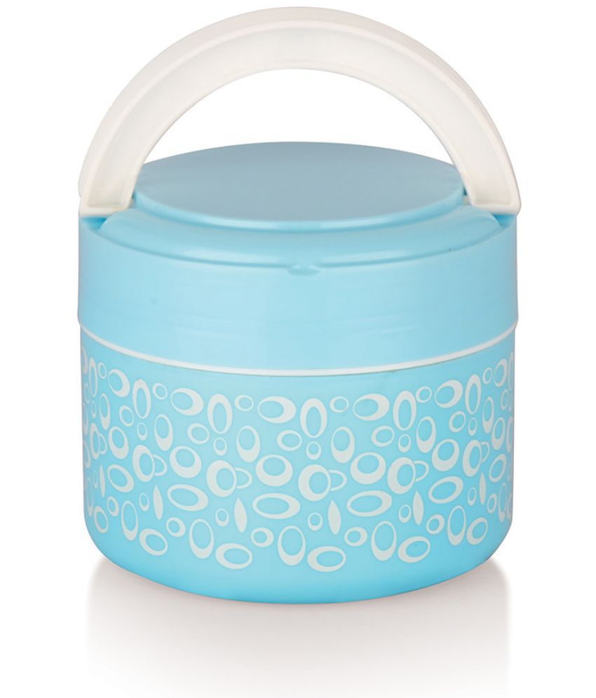     			HOMETALES Stainless Steel Double Walled Insulated Lunch Box 550ml & 170ml, Blue, (2U)