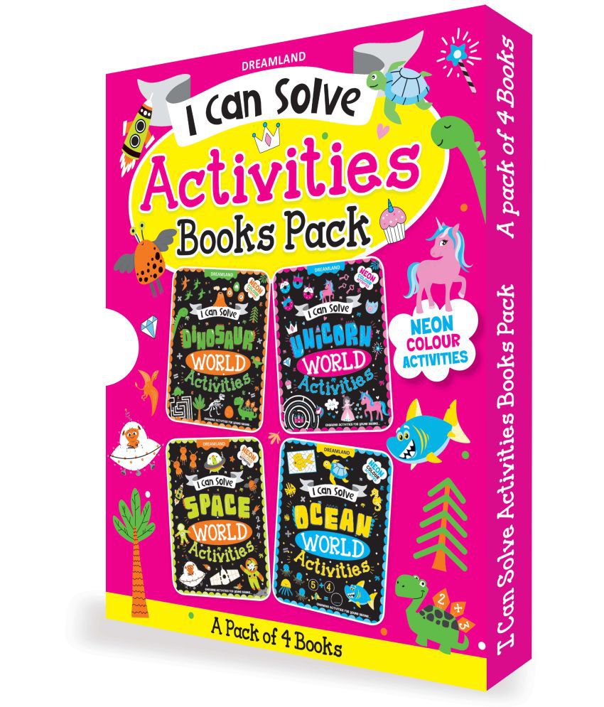     			I Can Solve Activities Pack- A Set of 4 Books - I Can Solve Activity Book for Kids Age 4- 8 Years | With Colouring Pages, Mazes, Dot-to-Dots