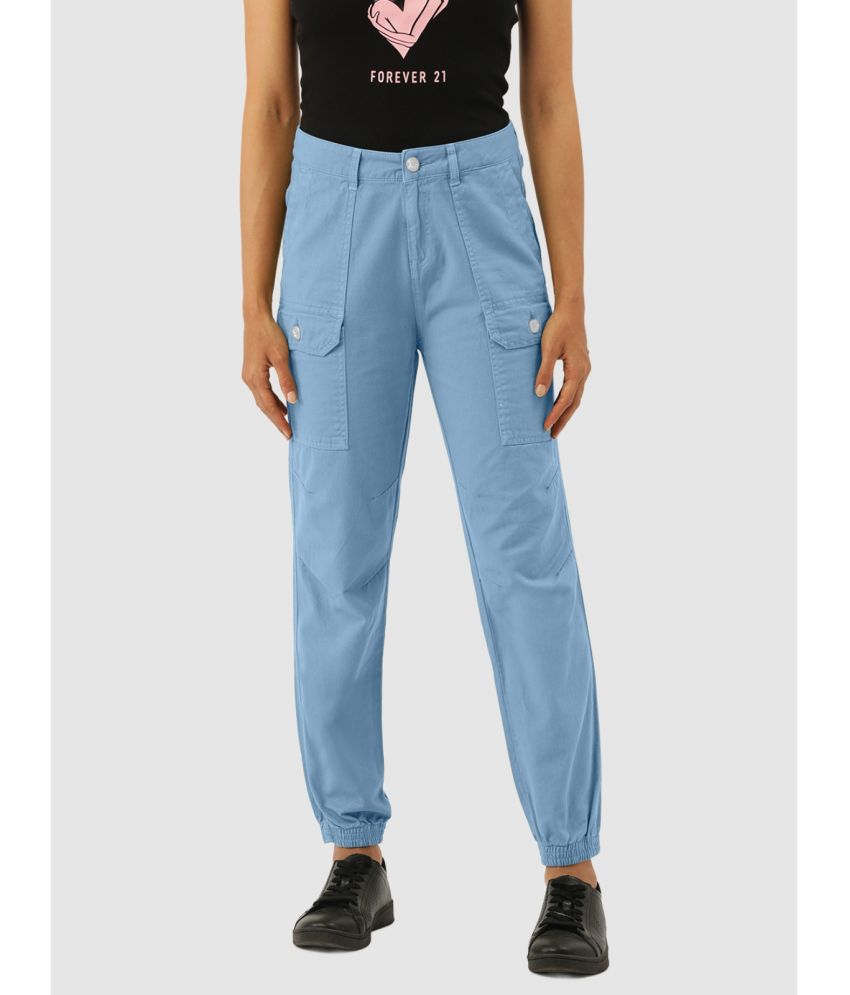     			IVOC - Blue Cotton Regular Women's Cargo Pants ( Pack of 1 )
