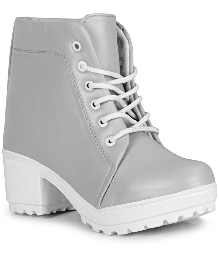     			Ishransh - Gray Women's Ankle Length Boots