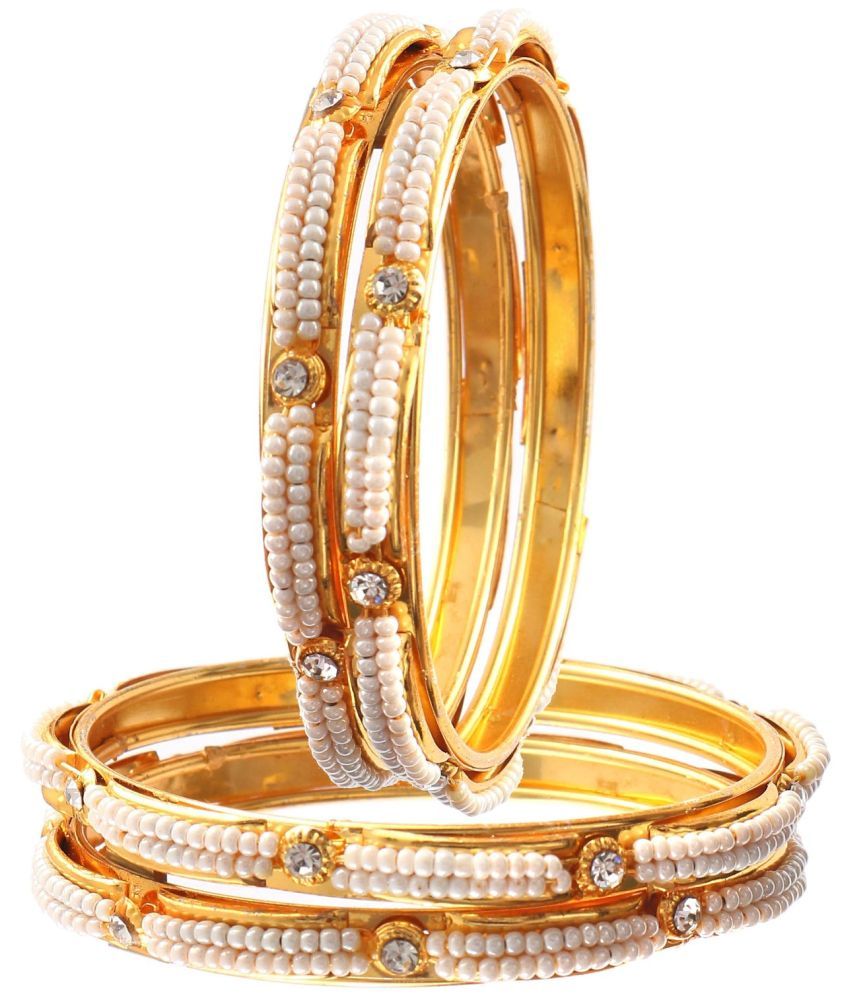     			Jewar Mandi - Gold Bangle Set ( Pack of 1 )