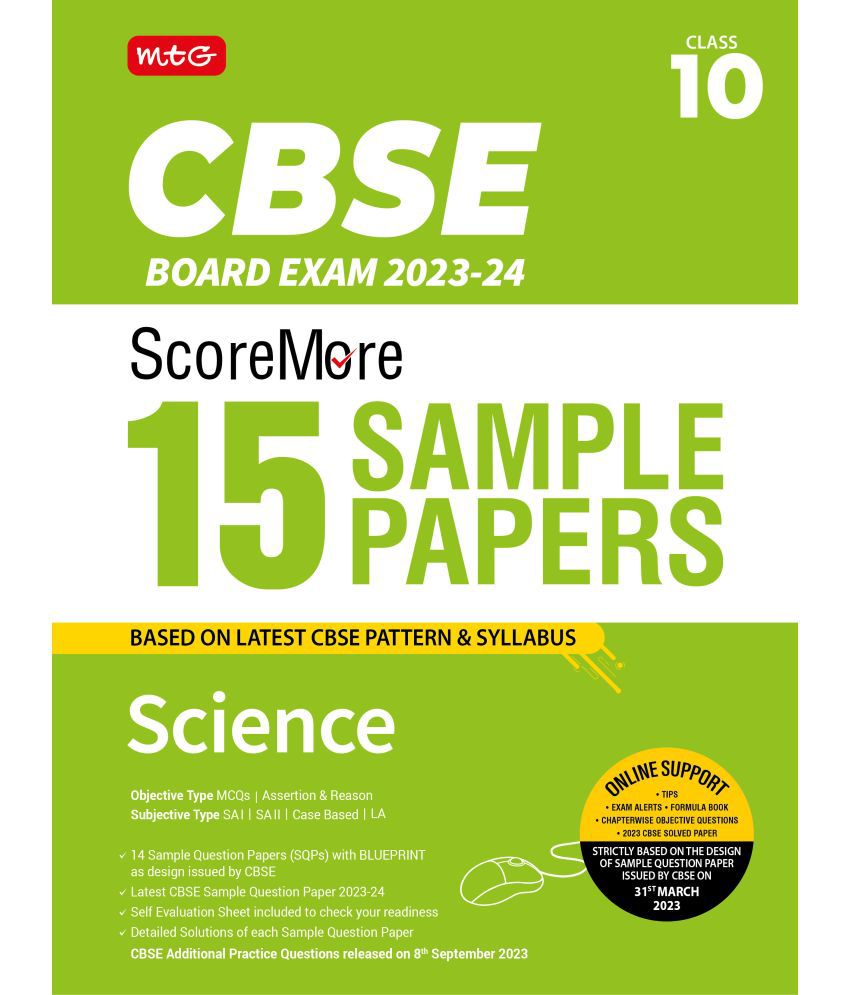     			MTG CBSE ScoreMore 15 Sample Question Papers Class 10 Science Book