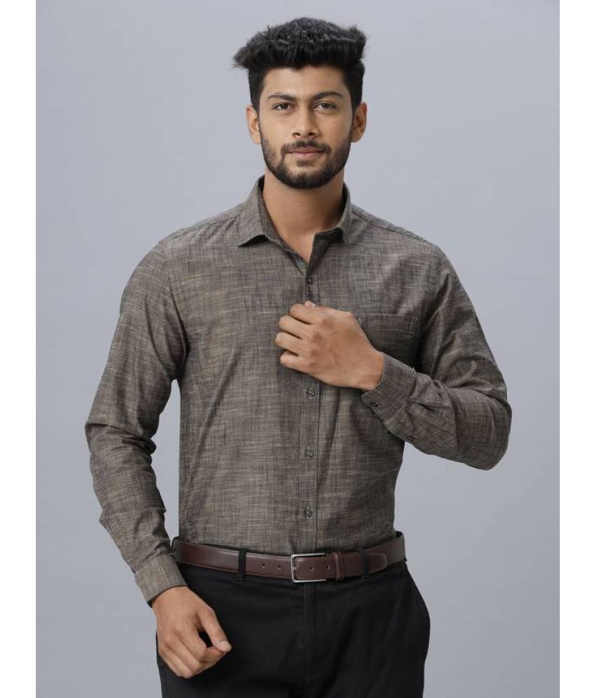     			Ramraj cotton Cotton Blend Regular Fit Full Sleeves Men's Formal Shirt - Grey ( Pack of 1 )