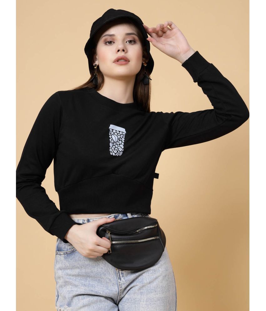     			Rigo Fleece Women's Non Hooded Sweatshirt ( Black )