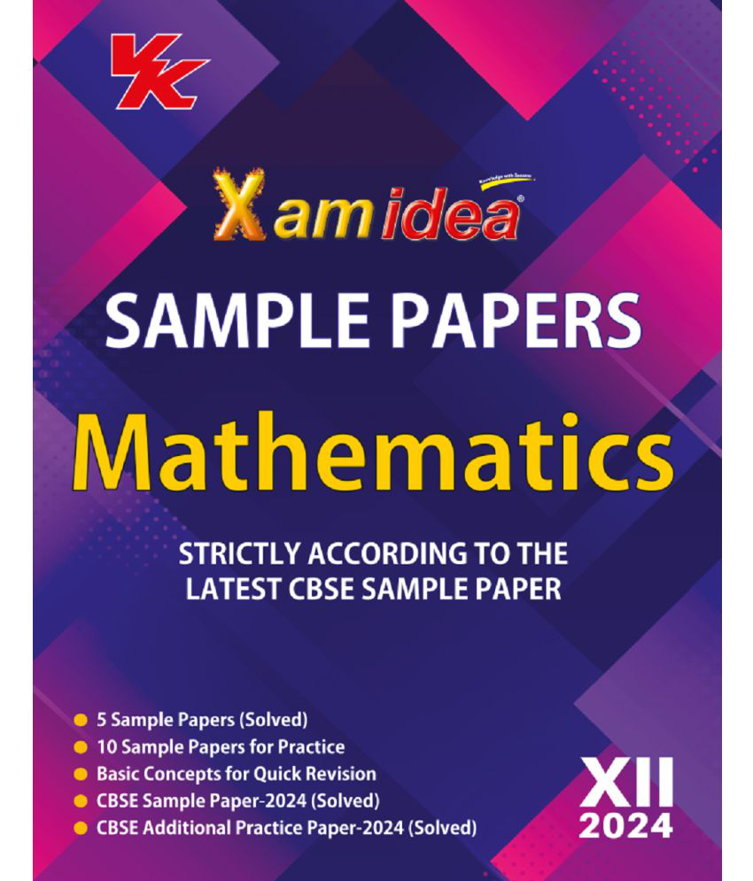     			Xam idea Sample Papers Simplified Mathematics | Class 12 for 2024 Board Exam | Latest Sample Papers 2024