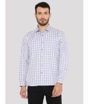 Maharaja Cotton Blend Slim Fit Checks Full Sleeves Men's Casual Shirt - Blue ( Pack of 1 )