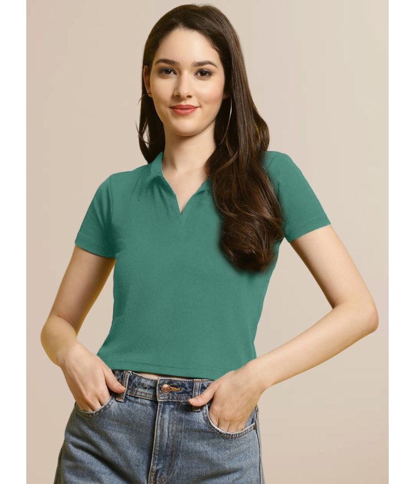    			Fabflee - Green Polyester Women's Crop Top ( Pack of 1 )