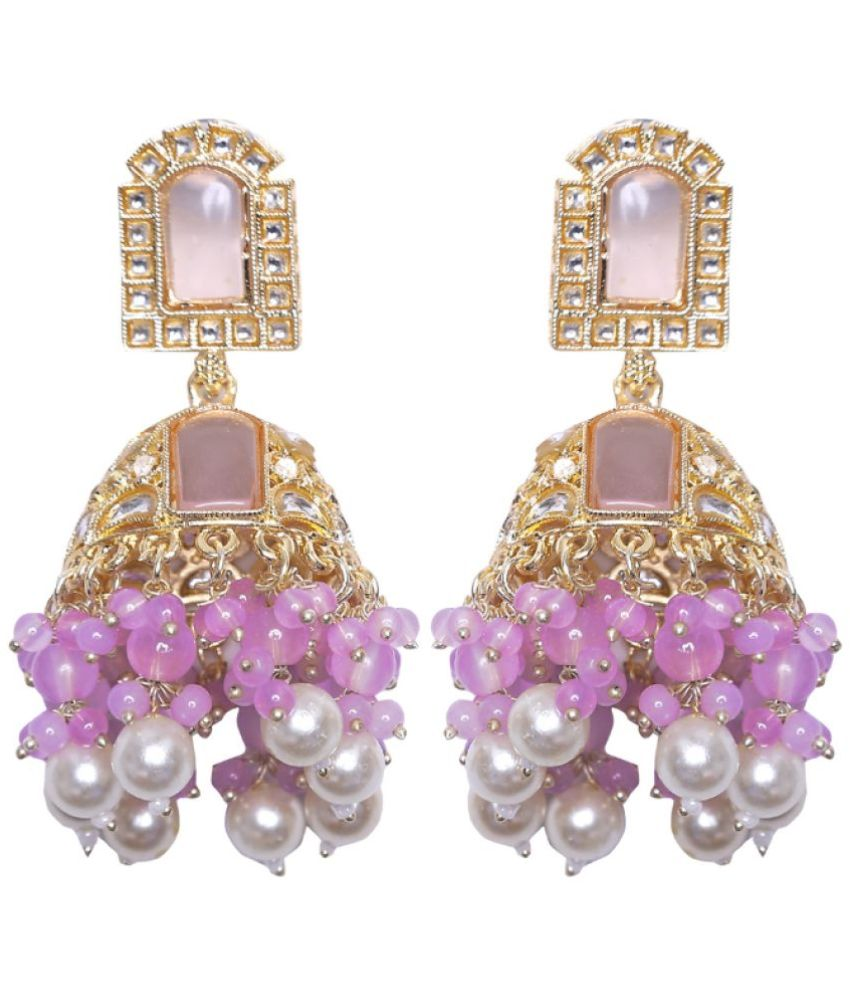     			Jiyanshi fashion - Light Purple Jhumki Earrings ( Pack of 1 )