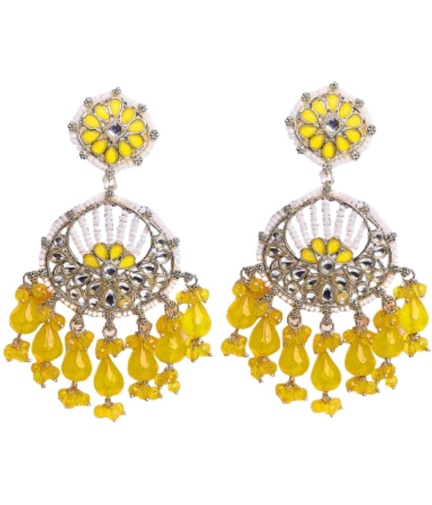     			Jiyanshi fashion Yellow Danglers Earrings ( Pack of 1 )