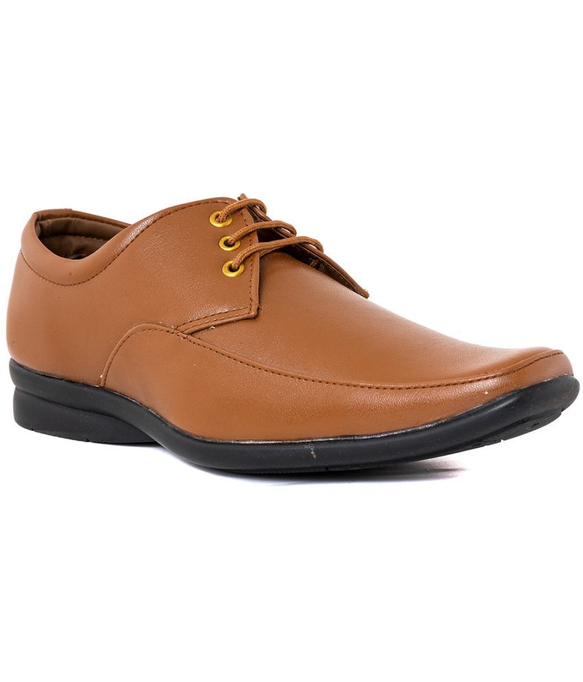     			KHADIM - Brown Men's Derby Formal Shoes