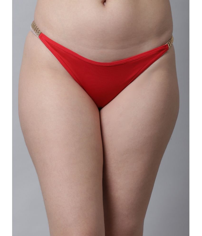     			PrettyCat - Red Polyester Solid Women's G-Strings ( Pack of 1 )